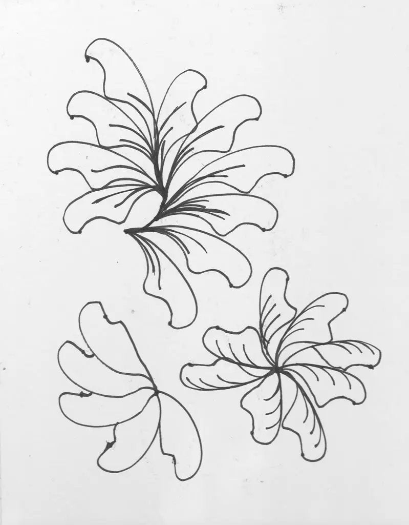Vine leaf quilting ruler