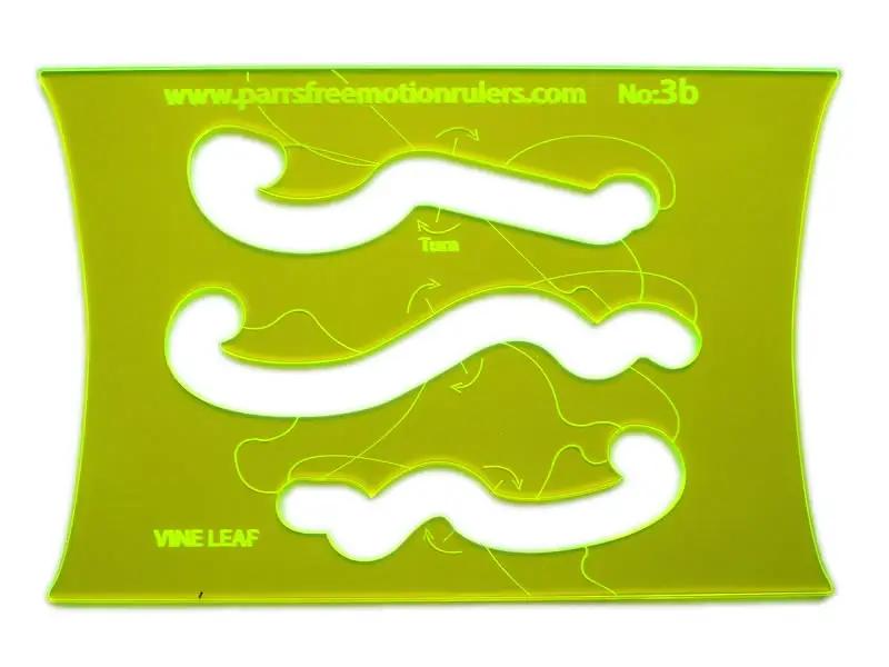 Vine leaf quilting ruler