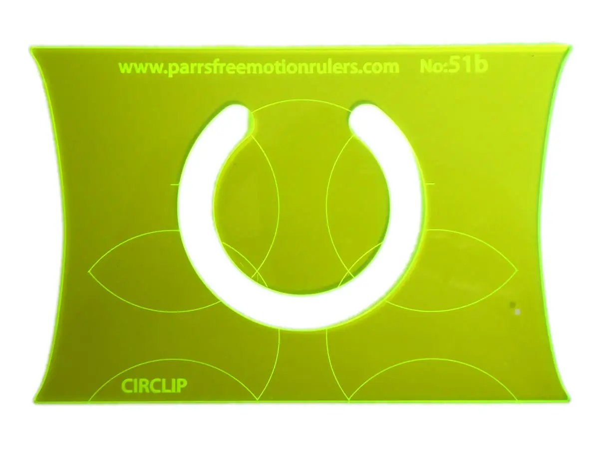Parrs Free Motion Petal Quilting Ruler and Horseshoe Design
