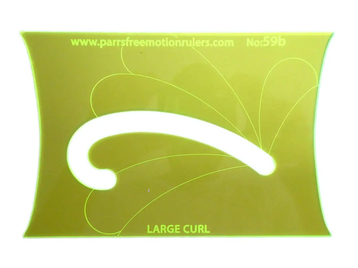 Large Curl Free Motion Quilting Ruler