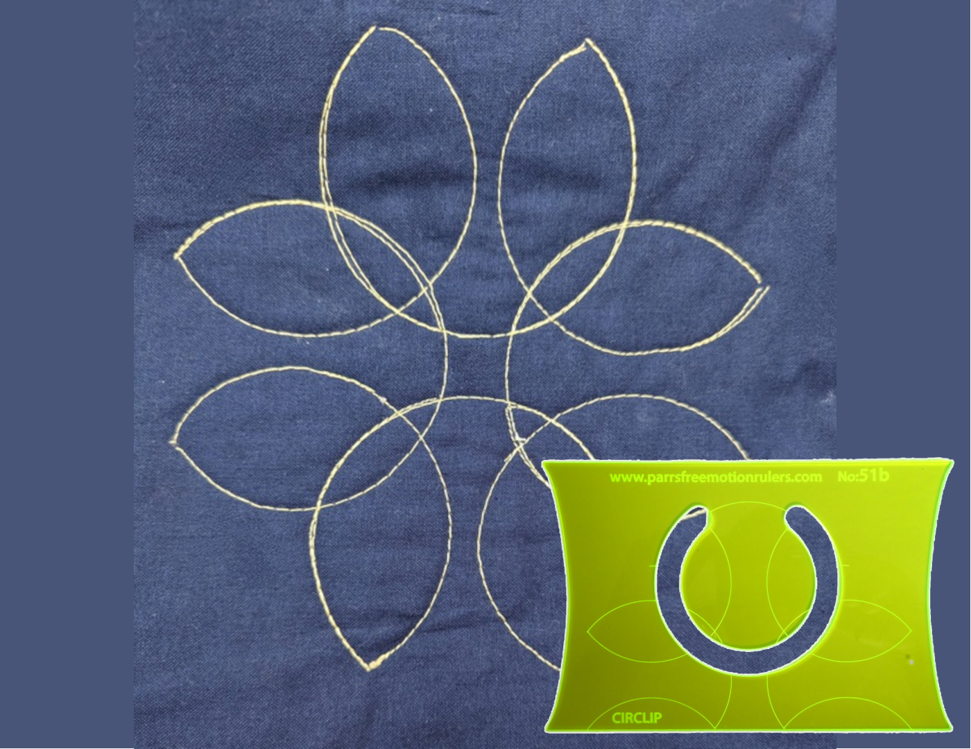 Free Motion Ruler Parrs Free Motion Petal Quilting Ruler and Horseshoe Design – Parrs ...