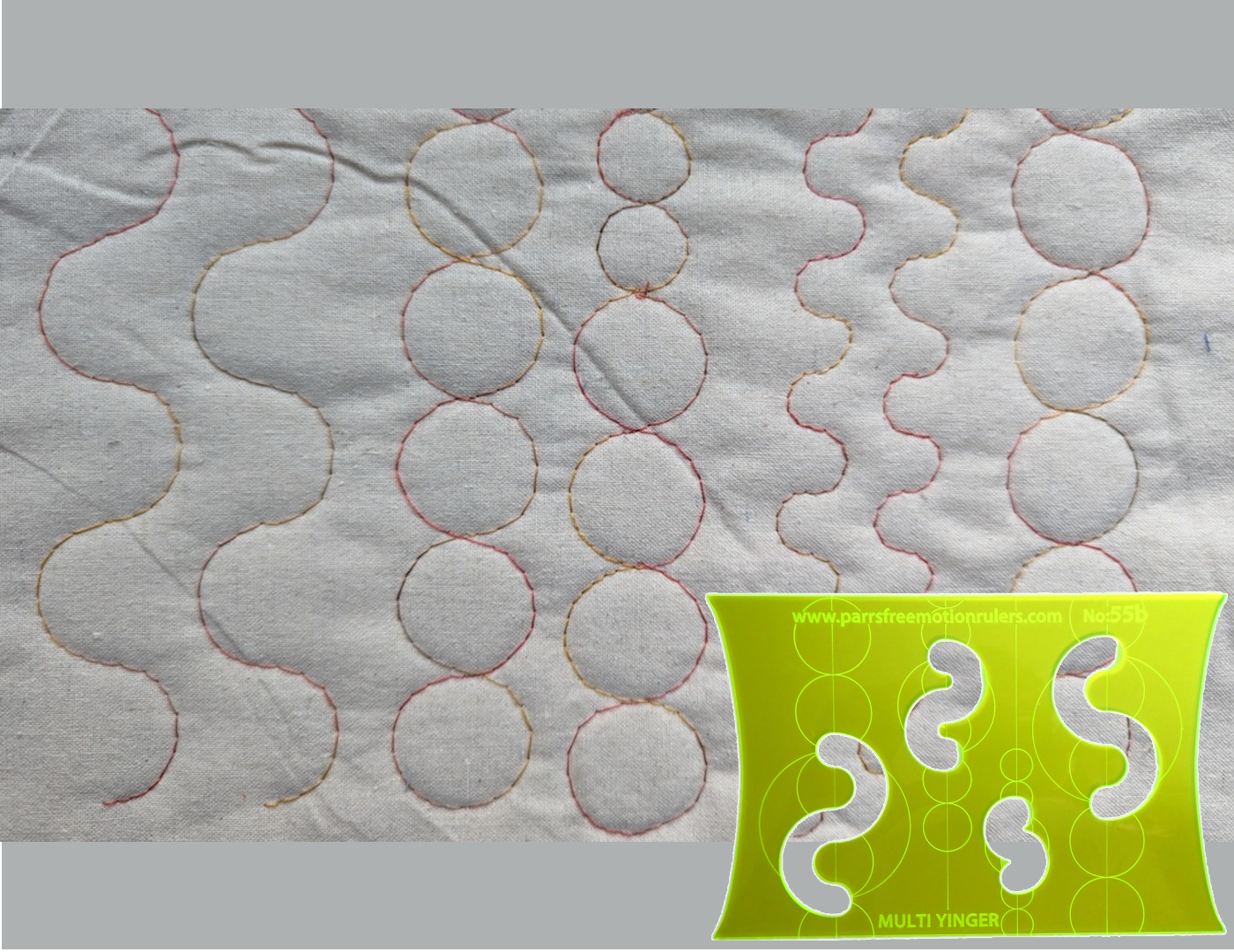 Free Motion Ruler Line of Circles Free Motion Quilting Ruler by Parrs – Parrs Free Motion ...