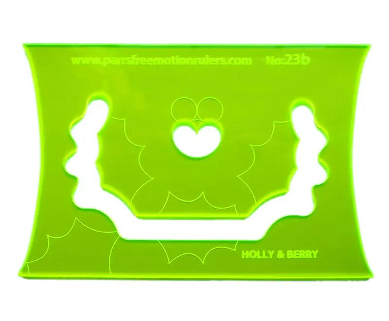 Parrs Holly and Berry Leaf Quilting pattern. Parrs Free Motion Rulers