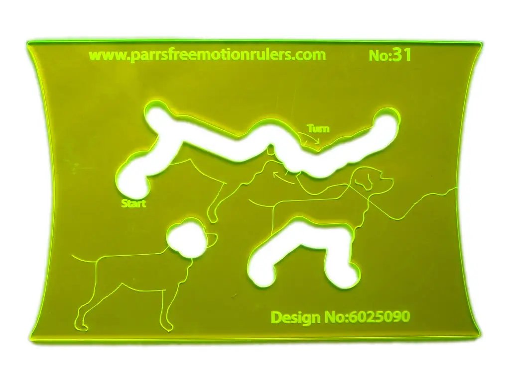 Parrs Standing Dog Quilting Pattern – Parrs Free Motion Rulers