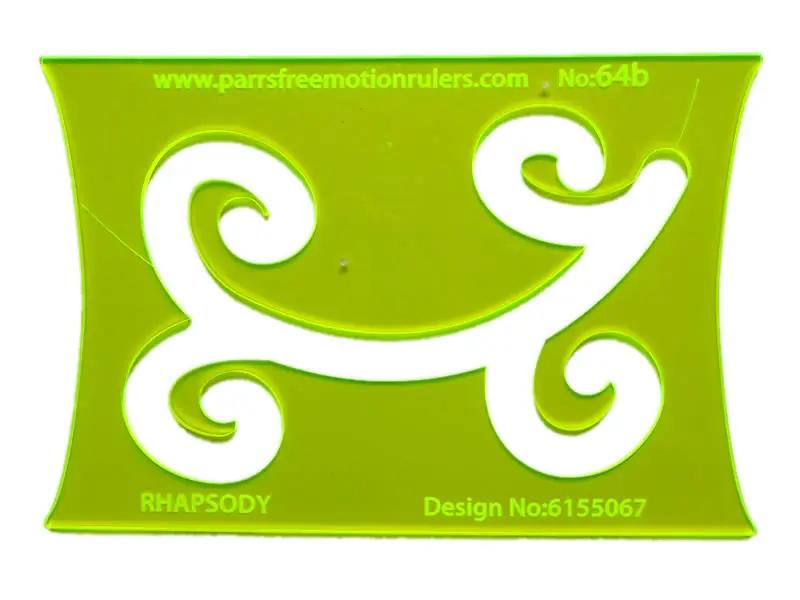 Free Motion Ruler Rhapsody Free Motion Quilting Ruler by Parrs – Parrs Free Motion Rulers