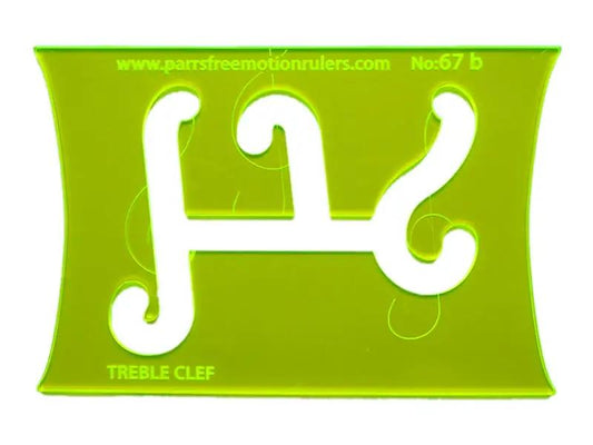 Parrs Treble Clef Free Motion Quilting Ruler